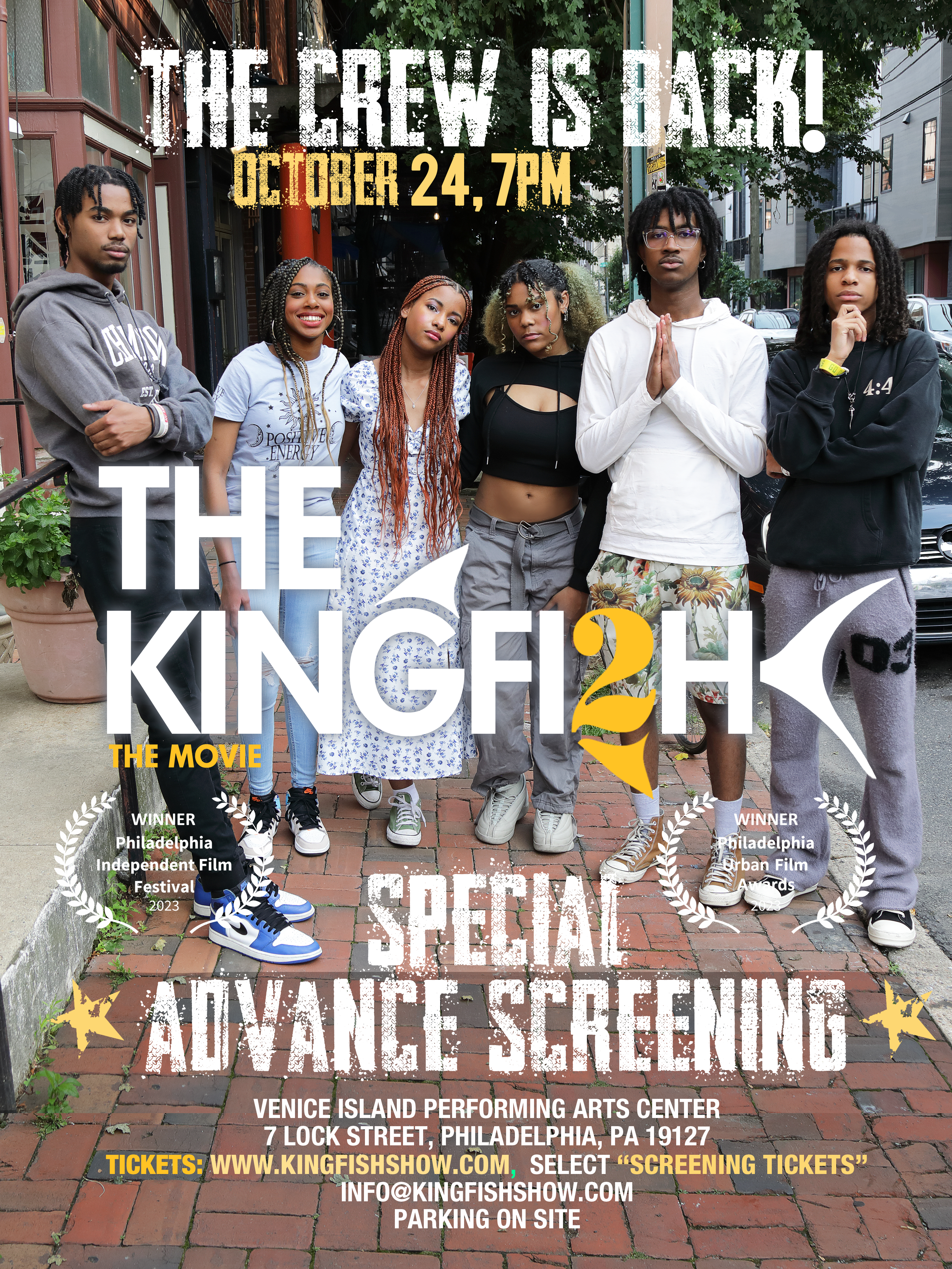 October 24th I'm in a movie yall @KingFishShow.com movie 🎬 screening Venice Island Performing Arts go to @kingfishphilly for 🎟 tickets