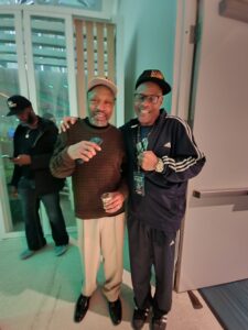 Picture of Ray Mercer and Supreem da Rezerecta at the Celebrity Boxing event in Atlantic City Island water park 